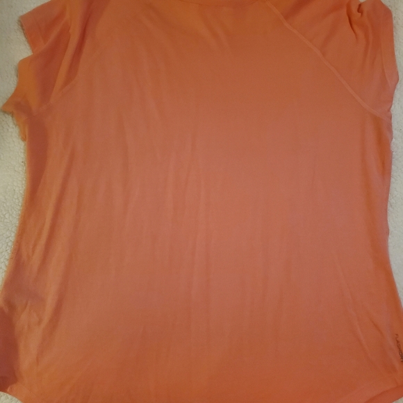 Womens The North Face size XL Tshirt. Peach color. "Get out and stay out" - Picture 4 of 5